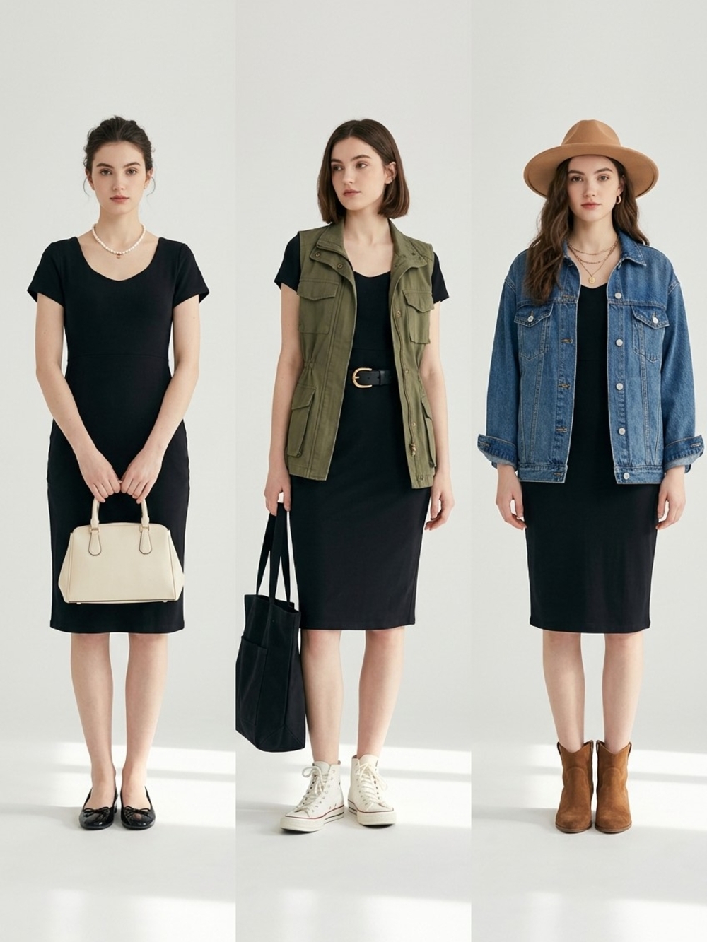 Market & Spruce Black Short-Sleeve Sheath Dress